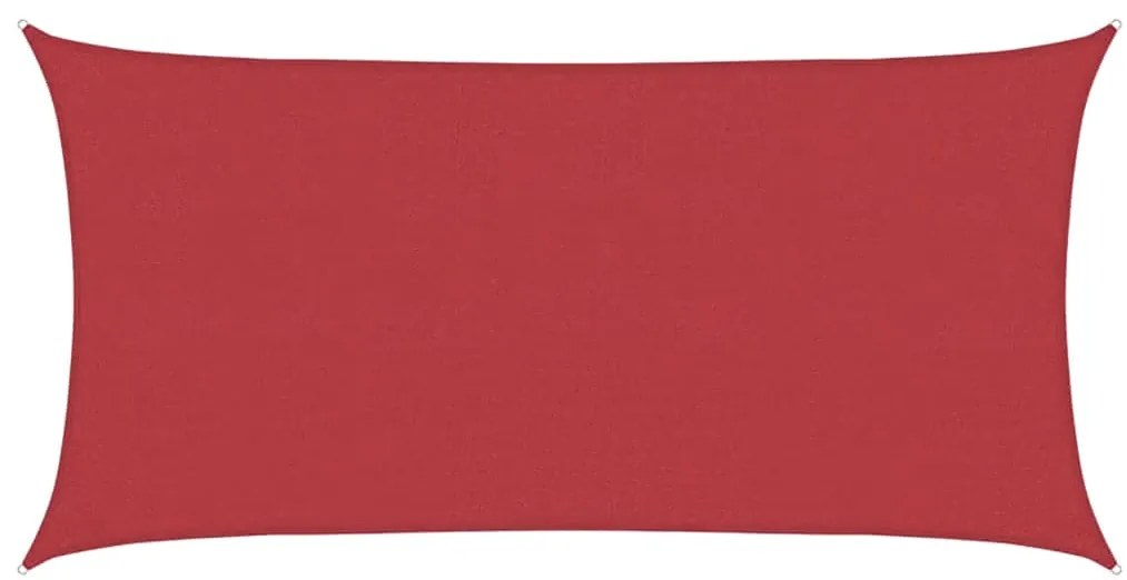 vidaXL Πανί Σκίασης Κόκκινο 4 x 7 μ. από HDPE 160 γρ/μ²