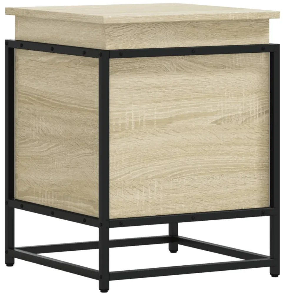 Κουτί Αποθήκευσης με Sonoma Δρυς 40x40x51,5 εκ. Επεξ. Ξύλο - Καφέ