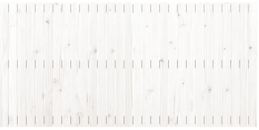 vidaXL Κεφαλάρι Τοίχου Λευκό 185x3x90 εκ. από Μασίφ Ξύλο Πεύκου