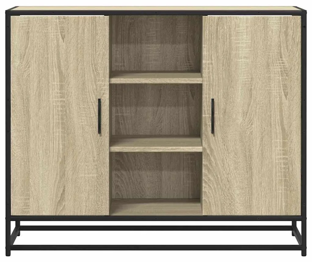 vidaXL Sideboard Sonoma Oak 92x35x76 cm Κατασκευασμένο ξύλο