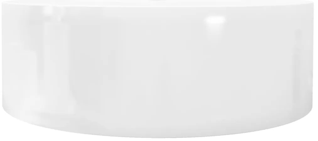 vidaXL Νιπτήρας Κυκλικός με Οπή Βρύσης / Υπερχείλισης Λευκός Κεραμικός