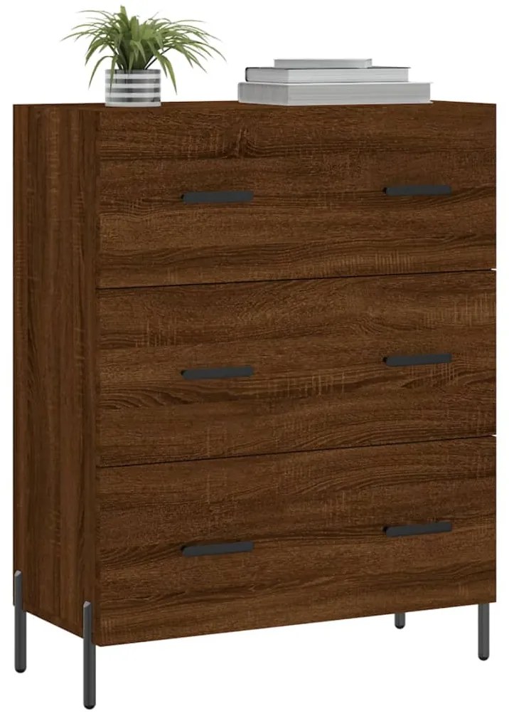 vidaXL Ντουλάπι Καφέ Δρυς 69,5 x 34 x 90 εκ. Επεξεργασμένο Ξύλο