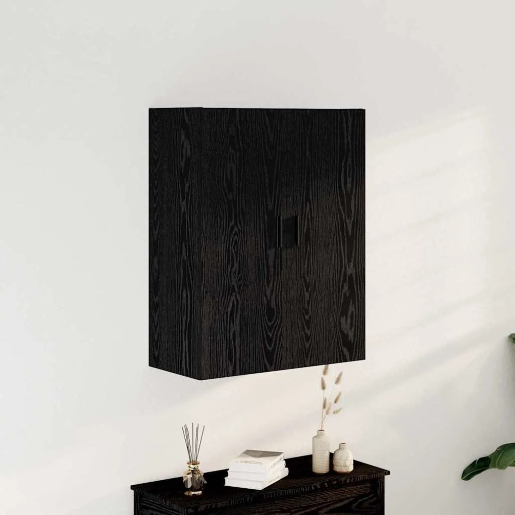 vidaXL Ντουλάπα τοίχου Επιτοίχιο Μαύρη δρυς 69.5 x 34 x 90 εκ.