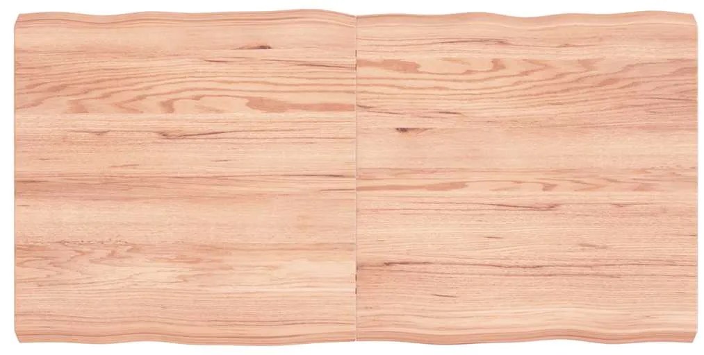 vidaXL Επιφ Τραπεζιού Αν Καφέ 120x60x(2-6)εκ.Ακατέργ. Μασίφ Ξύλο Δρυός