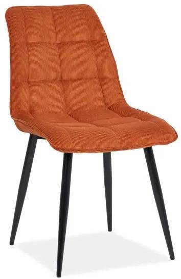 Επενδυμένη καρέκλα ύφασμιμι Chic 50x43x88 μαύρο/κορδέλα κανέλα DIOMMI CHICSCCY, 1 Τεμάχιο