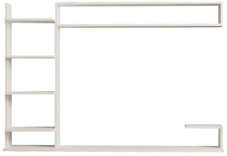 Σύνθετο σαλονιού επιτοίχιο Dilan λευκό 180x29,60x121,80 εκ. 180x29.6x121.8 εκ.