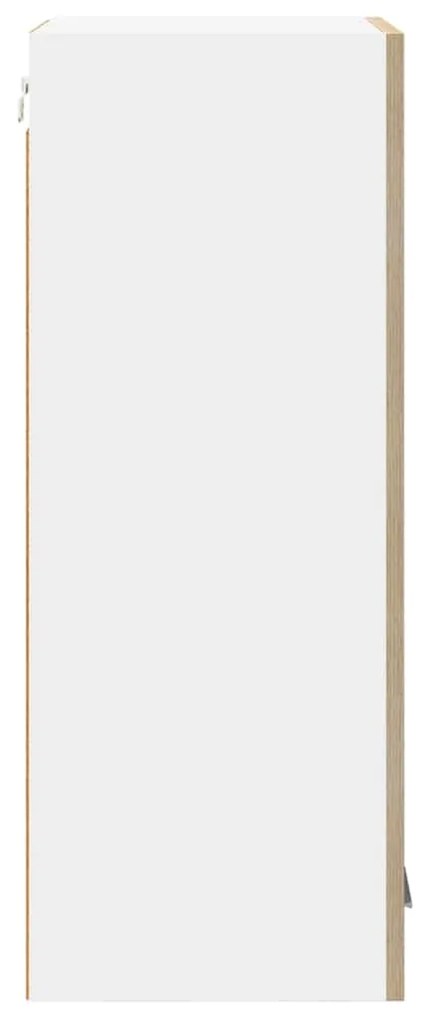 vidaXL Κρεμαστό ντουλάπι Σομόνα Δρυς και Λευκό 40 x 31 x 80 εκ.