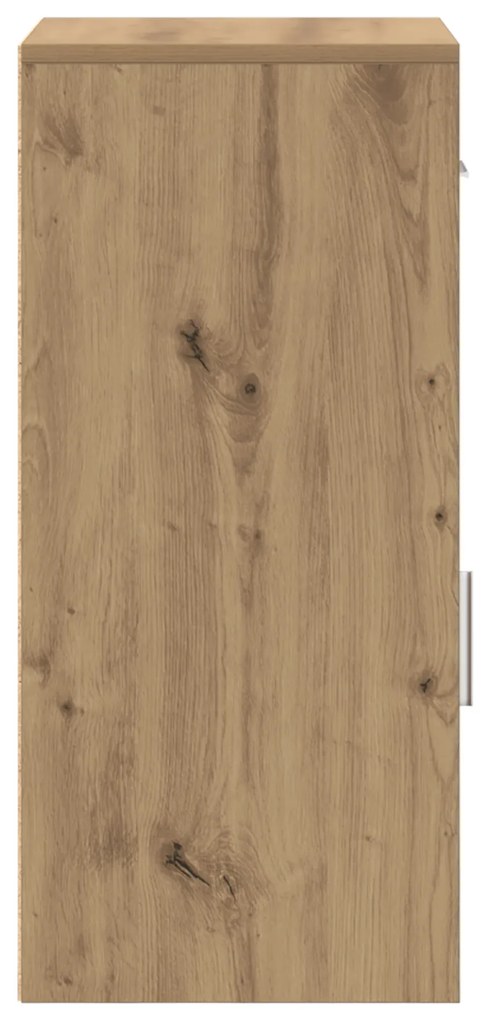 vidaXL Πλαϊνό γραφείο με συρτάρι artisan δρυς 38 x 34,5 x 75 εκ