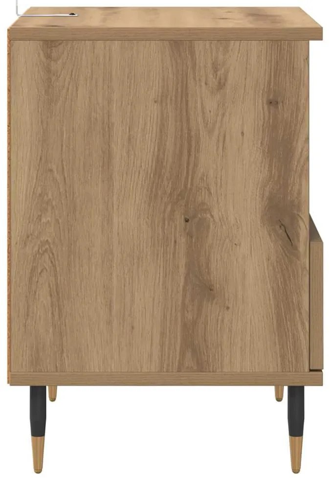 vidaXL Κομοδίνο Artisan Oak 40 x 35 x 50 εκ. Επεξεργασμένο ξύλο