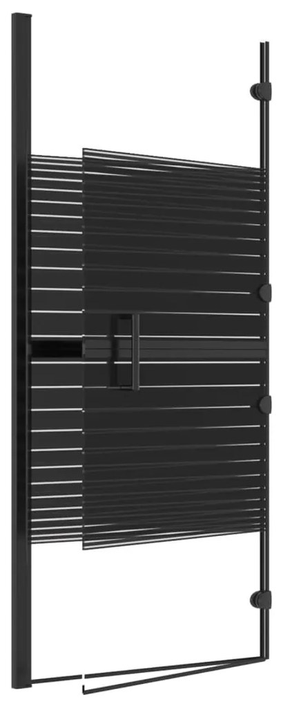 vidaXL Καμπίνα Μπανιέρας Πτυσσόμενη Μαύρη 120 x 140 εκ. από ESG