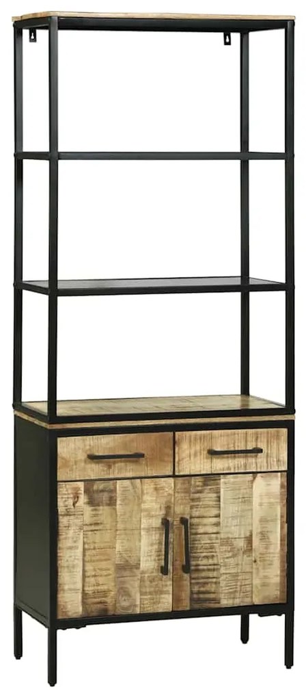 vidaXL Highboard Καφέ 70 x 35 x 180 εκ. Μασίφ ξύλο μάνγκο