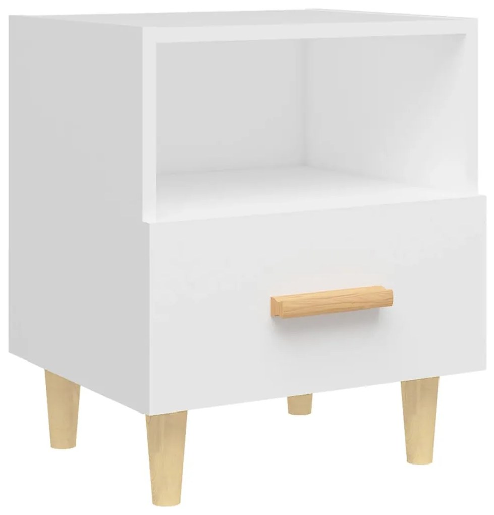 vidaXL Κομοδίνο Λευκό 40 x 35 x 47 εκ.