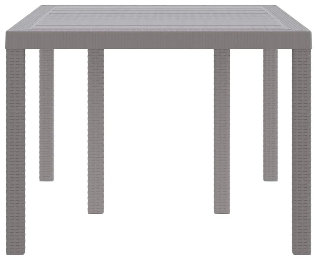vidaXL Τραπέζι Κήπου Ανοιχτό γκρι 150 x 100 x 73 εκ. συνθετικό ρατάν