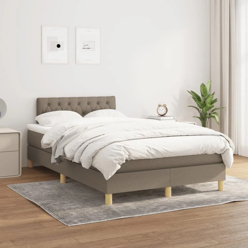 ΚΡΕΒΑΤΙ BOXSPRING ΜΕ ΣΤΡΩΜΑ TAUPE 120X190 ΕΚ. ΥΦΑΣΜΑΤΙΝΟ 3269797