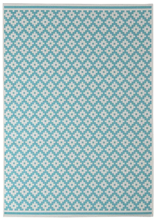 Καλοκαιρινό χαλί ψάθινο Flox 722 L. Blue 200 x 285
