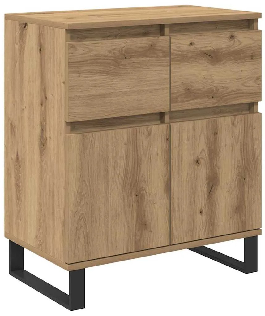 vidaXL Πλαϊνό γραφείο με συρτάρι Artisan Oak 60 x 35 x 70 cm