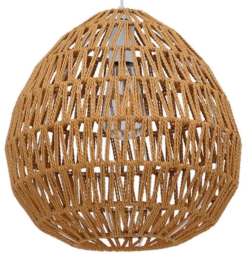 Φωτιστικό Οροφής Jimmy 00911 1xΕ27 Με Πλέγμα Φ36x30cm Light Brown GloboStar