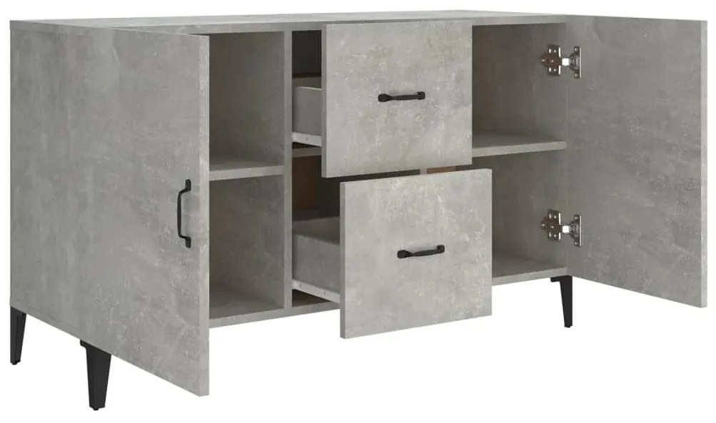 vidaXL Ντουλάπι Γκρι Σκυροδέματος 100 x 36 x 60 εκ. Επεξεργασμένο Ξύλο