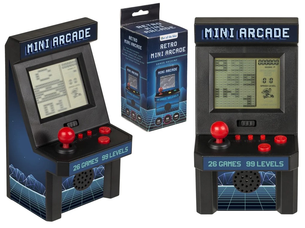 Παιχνίδι Mini Arcade Retro Με 26 Παιχνίδια Μπαταρίας Πλαστικό 12.7x7cm