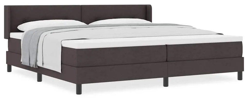 vidaXL Κρεβάτι box spring με στρώμα με στρώμα Σκούρο Καφέ 200 x 200 cm