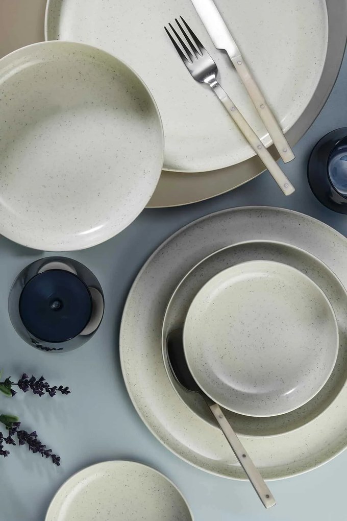 Σερβίτσιο Πιάτων Πορσελάνης Moderna Ματ Μπεζ – 18τμχ - Kutahya Porselen