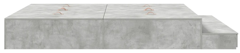 vidaXL Κρεβάτι Αποθήκευσης Γκρι 180x200 εκ