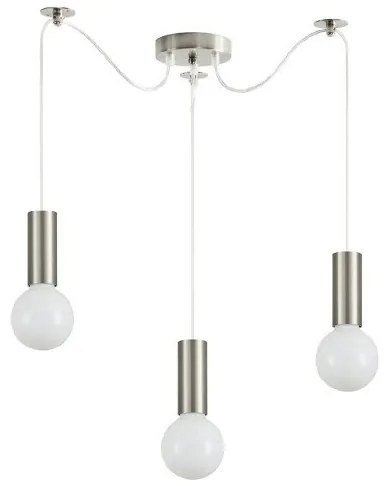 Κρεμαστό Φωτιστικό Οροφής Μέταλλο ADEPT TUBE H300 Φ12 Homelighting-77-8387-Νίκελ Ματ 77-8387