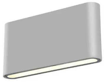 Απλίκα Τοίχου Πλακέ Αλουμινίου Ορθογ LED 2x6w IP54 Up&amp;Down ΦOS_ME-17-100665-10-Γκρι 17-100665-10