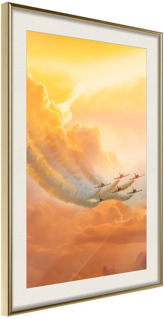 Αφίσα - Flight Formation - 20x30 - Χρυσό - Με πασπαρτού