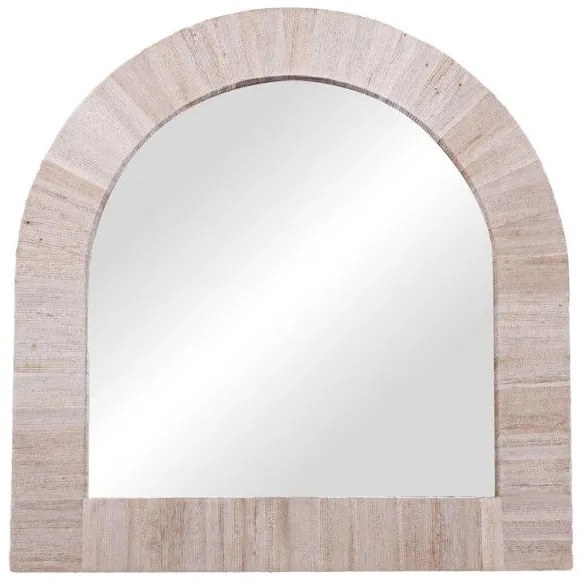Καθρέπτης Koin I Inart μπανάνα ξύλο 80x80x8εκ 337-000028 337-000028 Καφέ