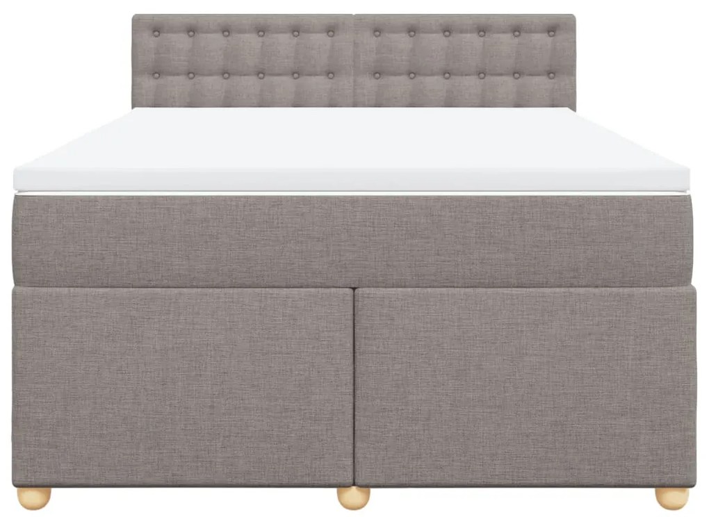 ΚΡΕΒΑΤΙ BOXSPRING ΜΕ ΣΤΡΩΜΑ TAUPE 140X200 ΕΚ. ΥΦΑΣΜΑΤΙΝΟ 3289021