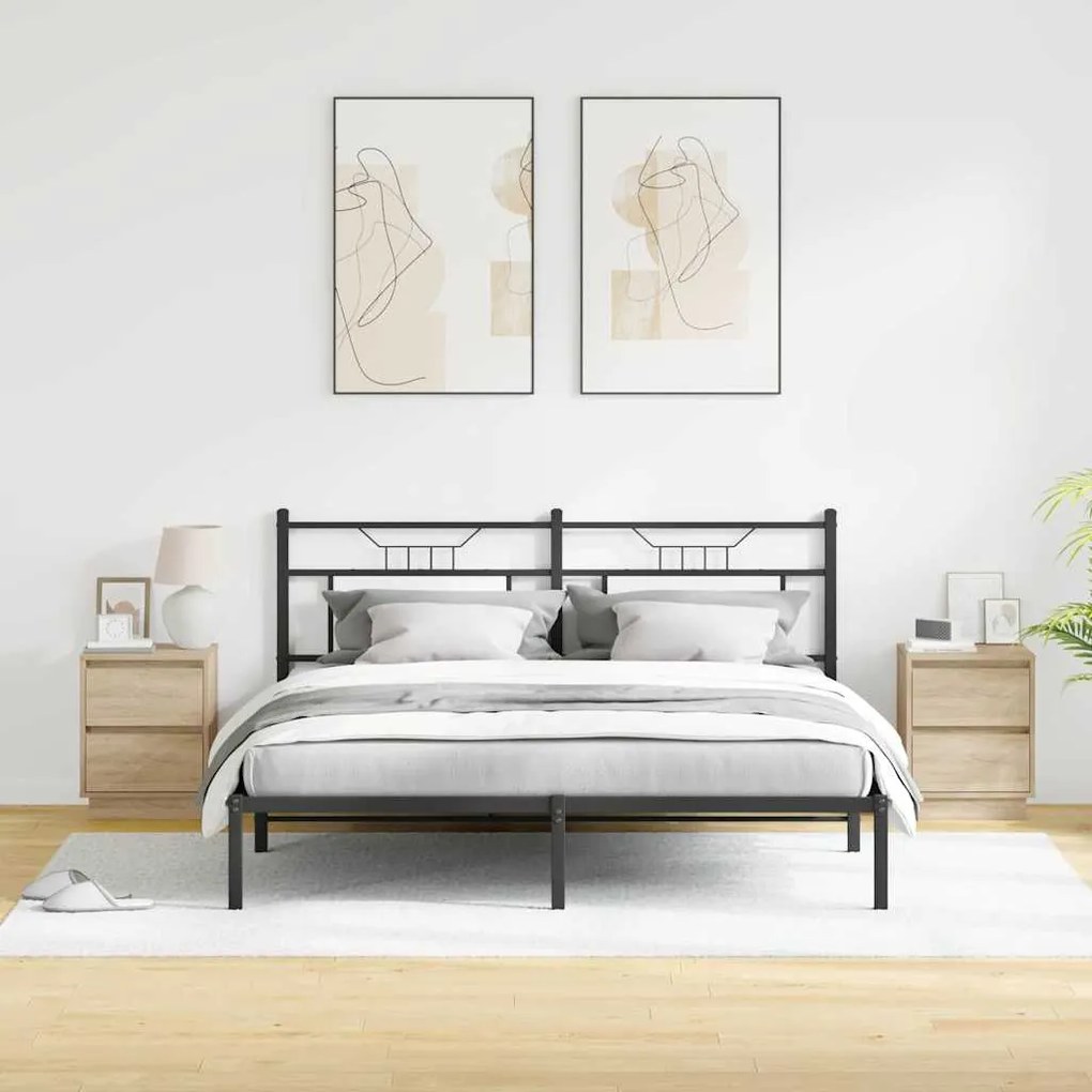 vidaXL Κομοδίνο με συρτάρι με 2 pcs Sonoma Δρυς 39 x 34.5 x 50 εκ.