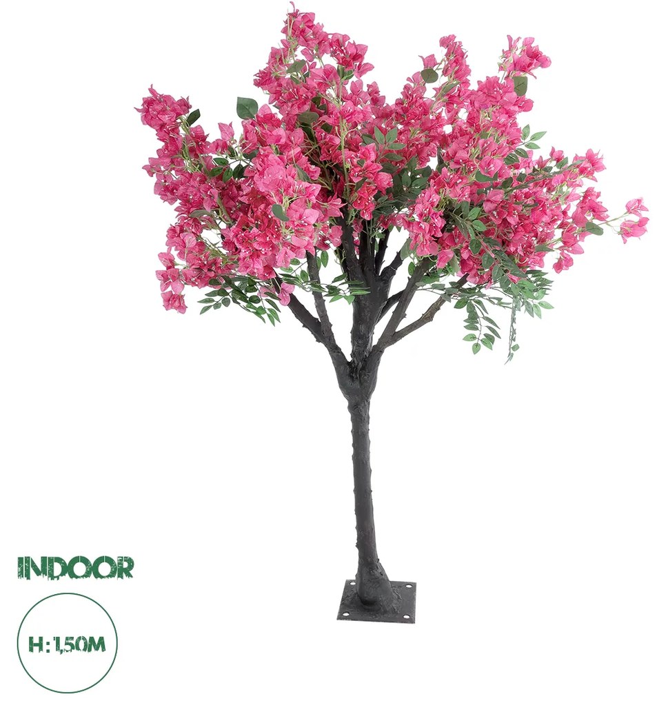 20668 GloboStar®  Artificial Garden BOUGAUVILLEA 20668 Τεχνητό Διακοσμητικό Δέντρο με Ανθη Μπουκανβίλιας Φουξ Υ150cm
