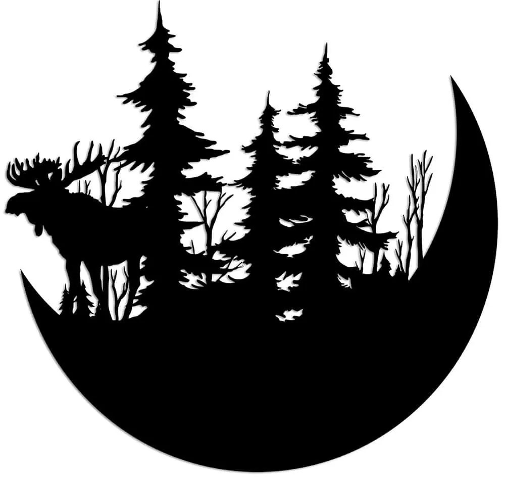Διακοσμητικό Τοίχου The Wild Nature 891TNL3251 70x65cm Black Wallity Μέταλλο