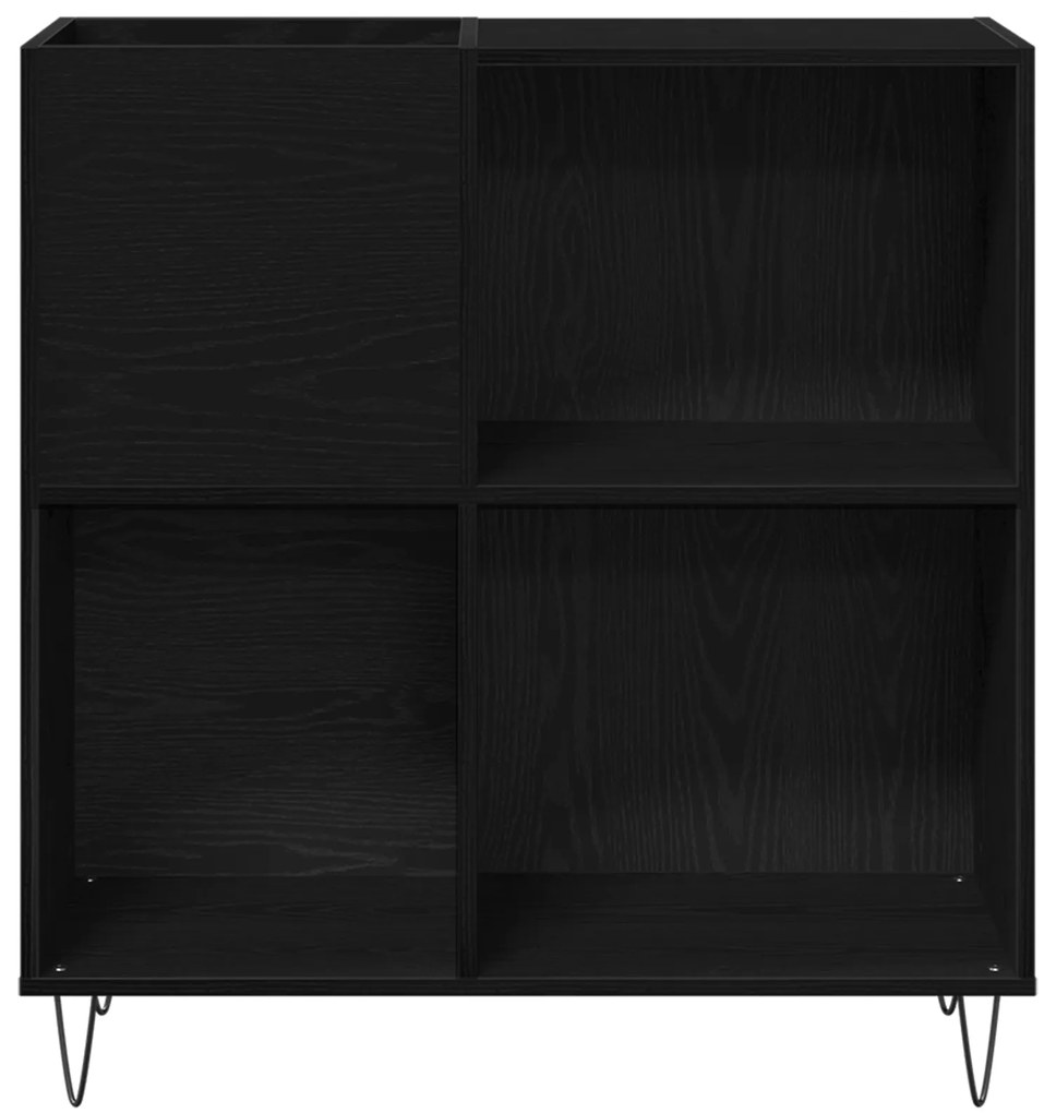 vidaXL Ντουλάπι Δισκοθήκης Μαύρη Δρυς 84.5x38x90 εκ. Επεξεργασμένο Ξύλο