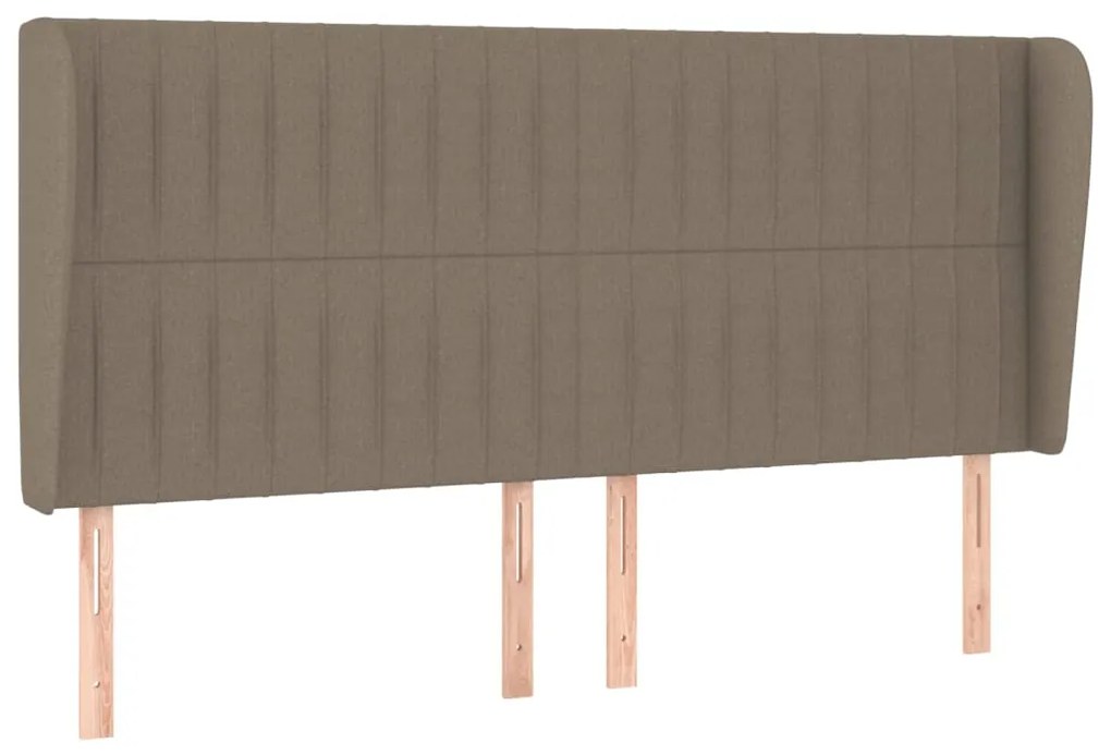 Κεφαλάρι με Πτερύγια Taupe 203x23x118/128 εκ. Υφασμάτινο 3118220