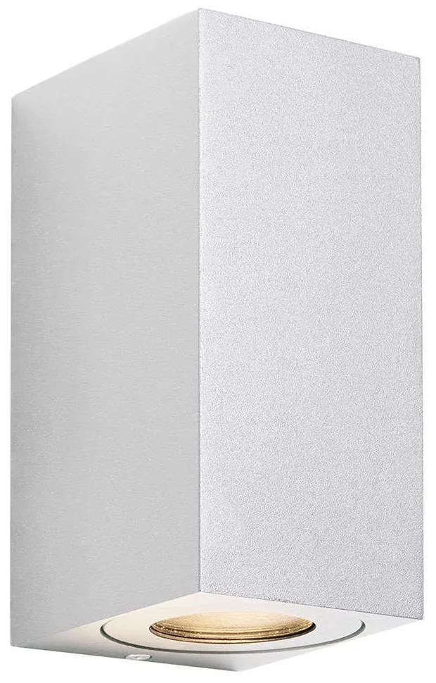 Φωτιστικό Τοίχου Canto Maxi Kubi 2 49731001 10x8,7x17cm 2xGU10 28W IP44 White Nordlux Aluminium