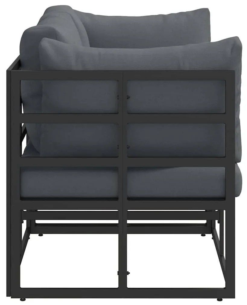 vidaXL Εξωτερικά Έπιπλα 2 pcs Μαύρο 71,5 x 71,5 x 71 εκ Μέταλλο