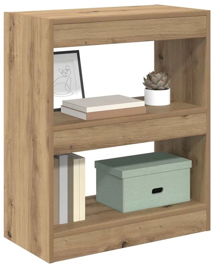 vidaXL Βιβλιοθήκη artisan δρυς 60 x 30 x 72 εκ. Επεξεργασμένο ξύλο