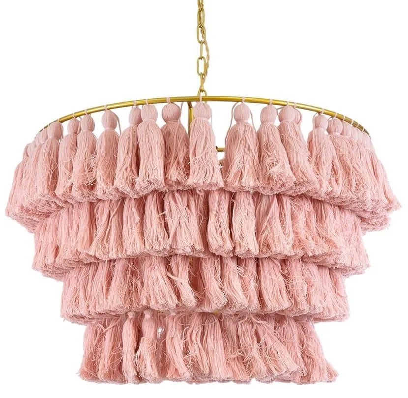 Φωτιστικό Οροφής Κρεμαστό Missoula 02090 Boho 1xE27 IP20 60x40cm Pink GloboStar