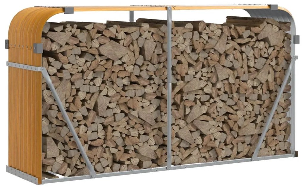 vidaXL Ξυλοθήκη Ξύλινη Όψη 180x45x100 εκ. από Γαλβανισμένο Ατσάλι