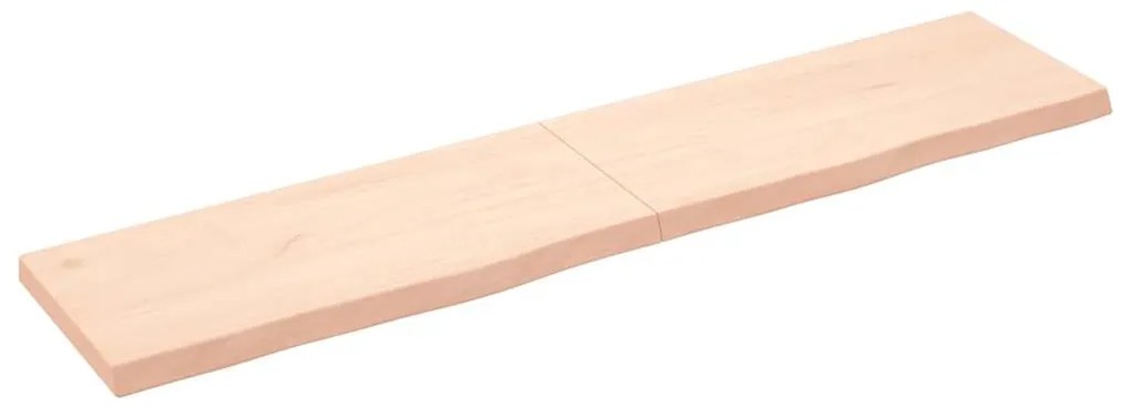 vidaXL Ράφι Τοίχου 180x40x(2-6) εκ. από Ακατέργαστο Μασίφ Ξύλο Δρυός