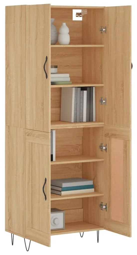 vidaXL Ντουλάπι Sonoma δρυς 69,5 x 34 x 180 εκ. από Επεξεργασμένο Ξύλο