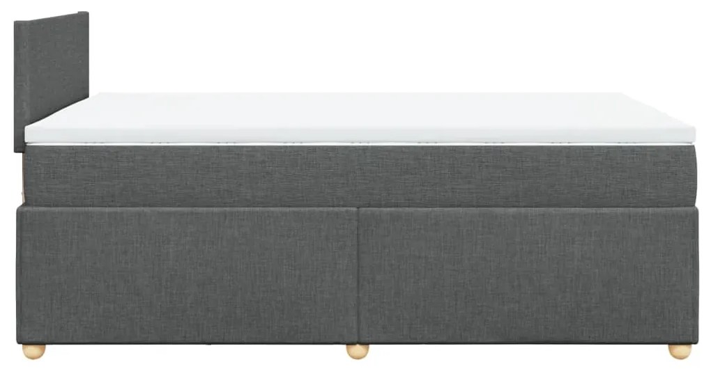 ΚΡΕΒΑΤΙ BOXSPRING ΜΕ ΣΤΡΩΜΑ ΣΚΟΥΡΟ ΓΚΡΙ 120X190 ΕΚ ΥΦΑΣΜΑΤΙΝΟ 3288913