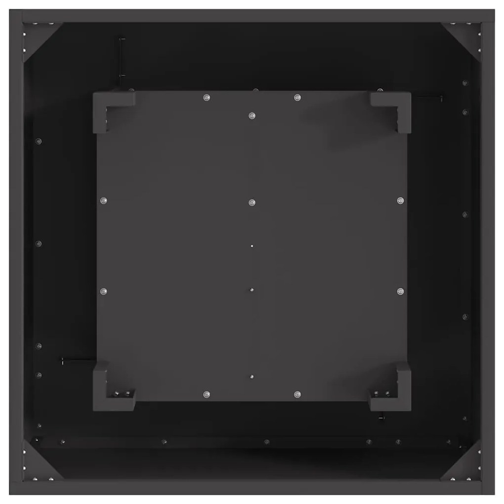 vidaXL Φωτιά Μαύρο 60 x 60 x 30 cm Κρύα έλαση από χάλυβα