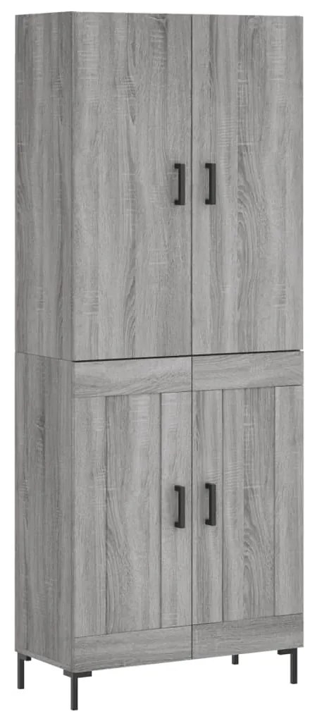 vidaXL Ντουλάπι Γκρι Sonoma 69,5 x 34 x 180 εκ. Επεξεργασμένο Ξύλο