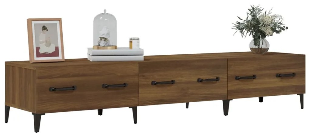 vidaXL Έπιπλο Τηλεόρασης Καφέ Δρυς 150x34,5x30 εκ. Επεξεργασμένο Ξύλο