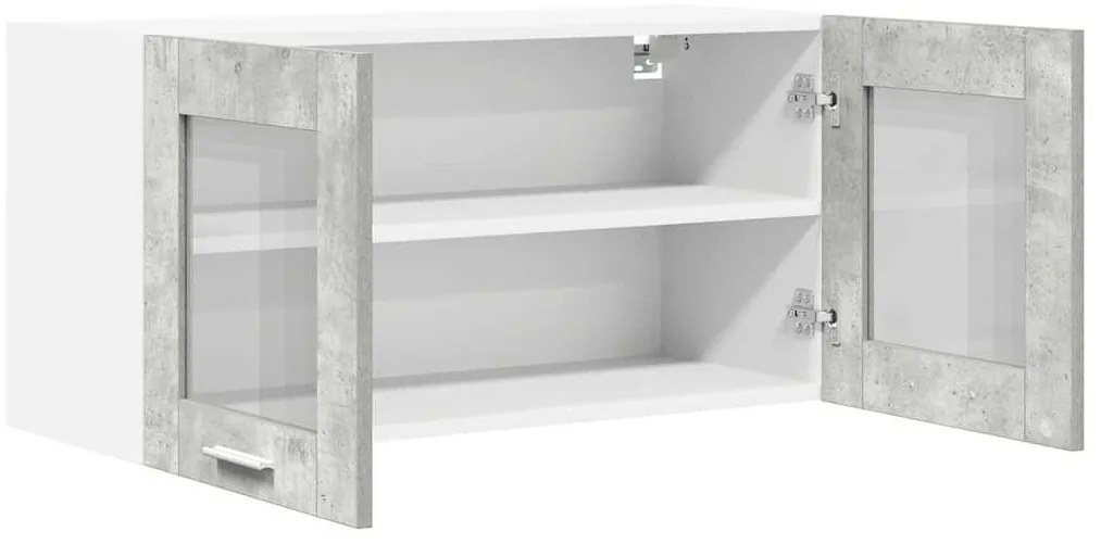 vidaXL Κρεμαστό ντουλάπι Riga Σκυρόδεμα Γκρι και Λευκό 80 x 31 x 40 εκ