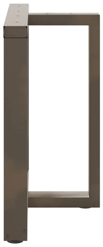 vidaXL Πόδια Τραπεζαρίας σε Σχήμα Τ, 2 τεμ. Μαύρο 70x35x(72-73) εκ. Ατσάλι