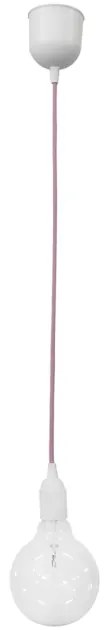 Κρεμαστό Φωτιστικό Οροφής Cable 1L KA-01 μαύρο Heronia-31-0989-Ροζ 31-0989